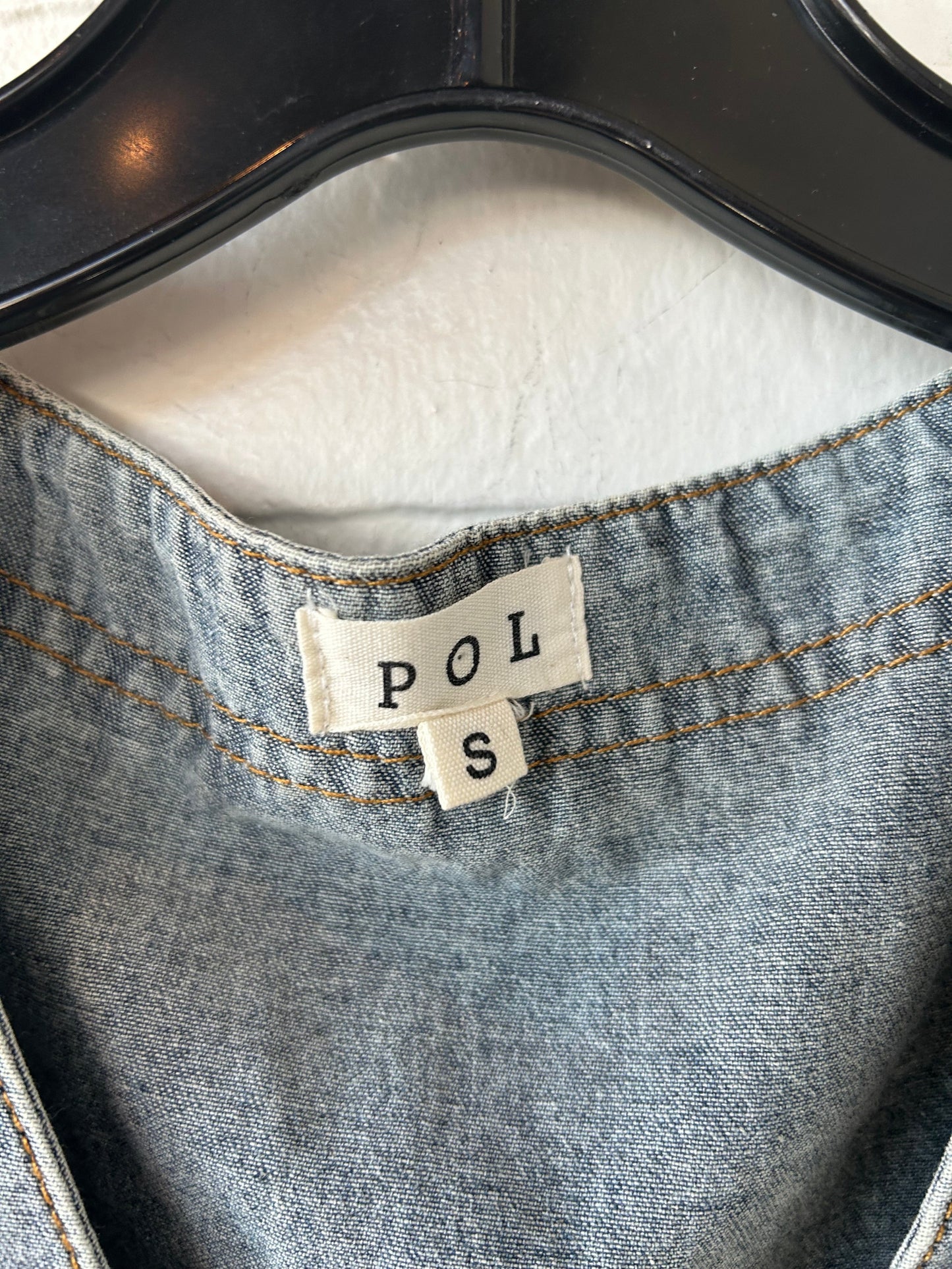 Dress Casual Short By Pol In Blue Denim, Size: S