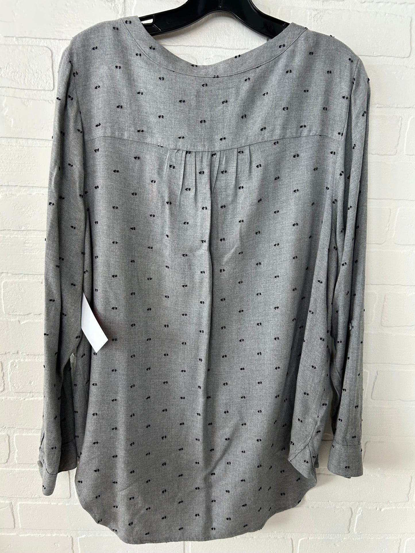 Top Long Sleeve By Cj Banks In Black & Grey, Size: 1x