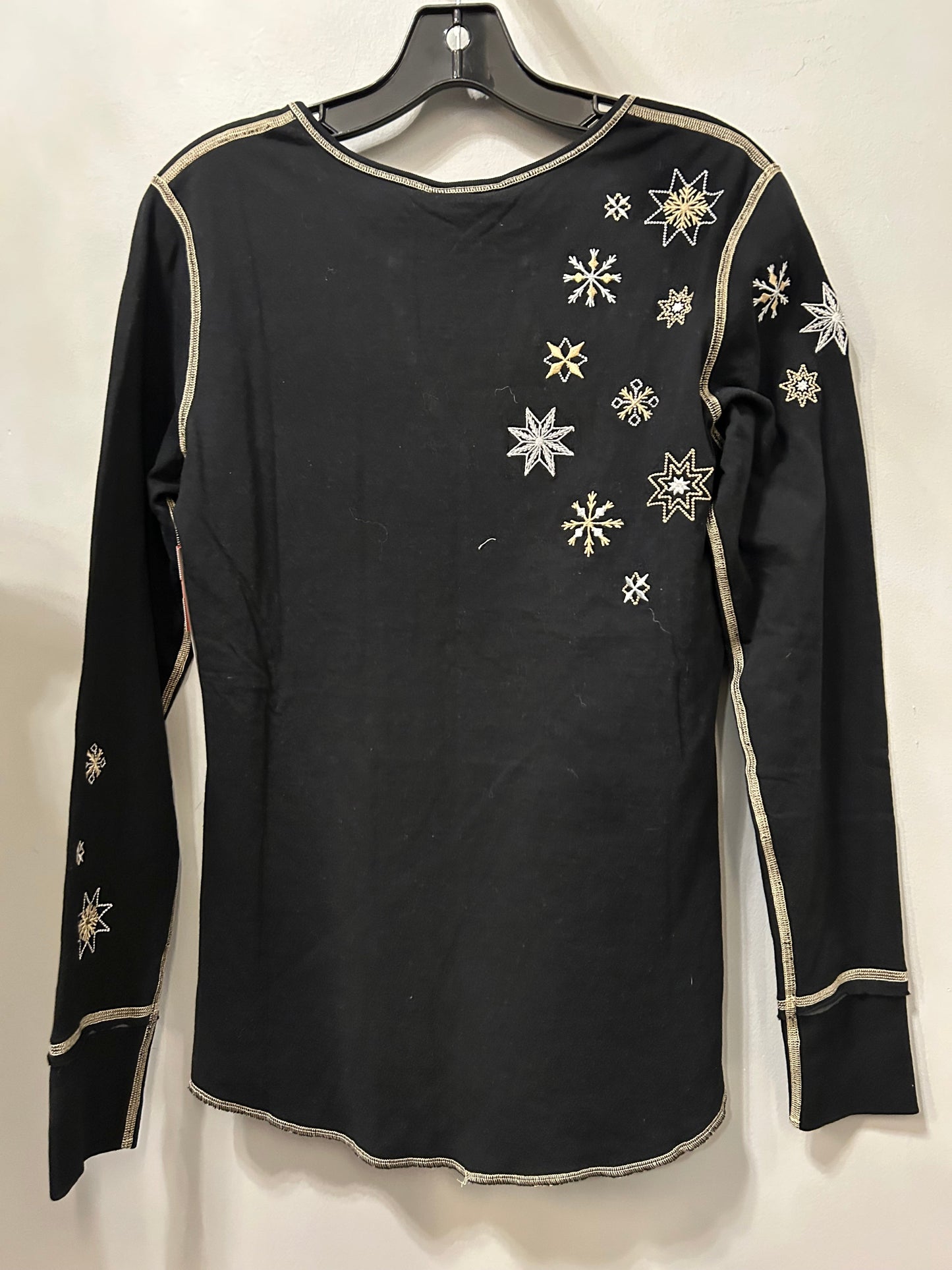 Top Long Sleeve By Alp N Rock In Black & Tan, Size: L