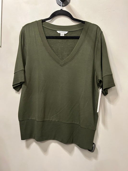 Athletic Top Short Sleeve By Athleta In Green, Size: L