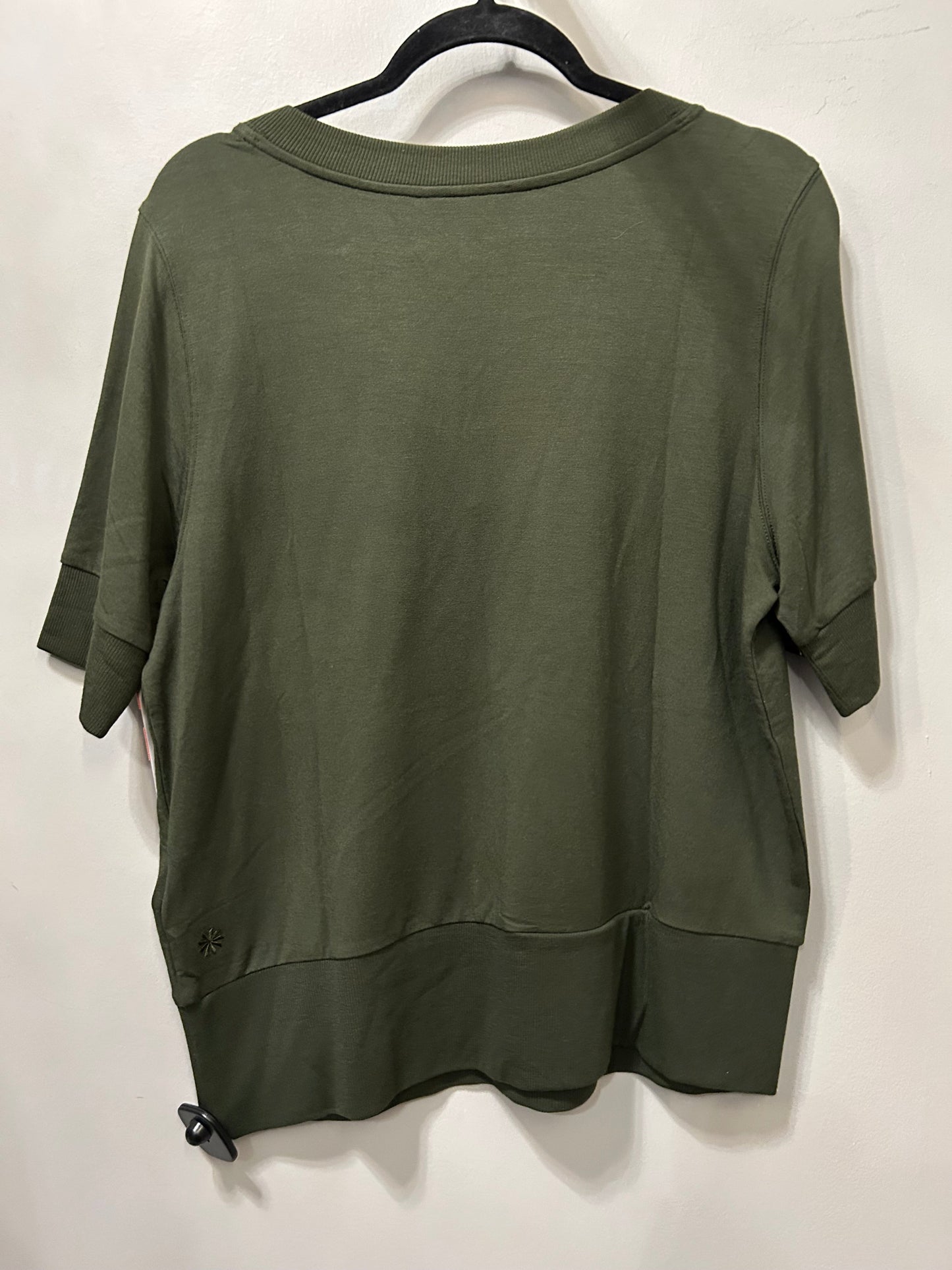 Athletic Top Short Sleeve By Athleta In Green, Size: L