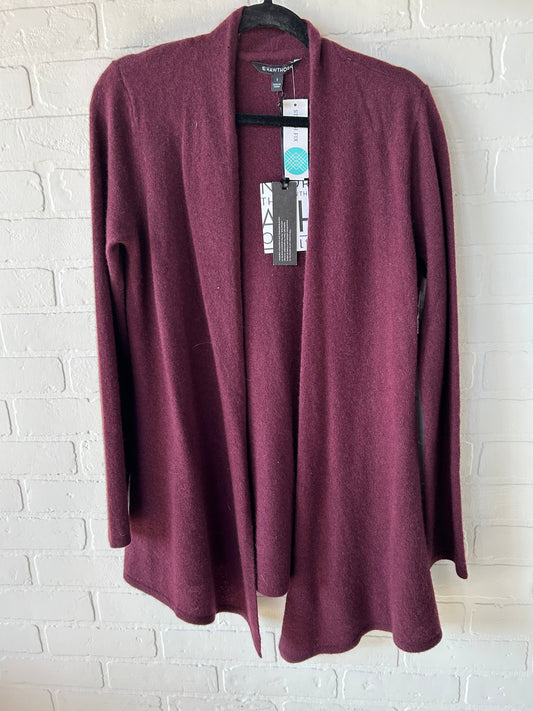 Sweater Cardigan Cashmere By 41 Hawthorn In Maroon, Size: L