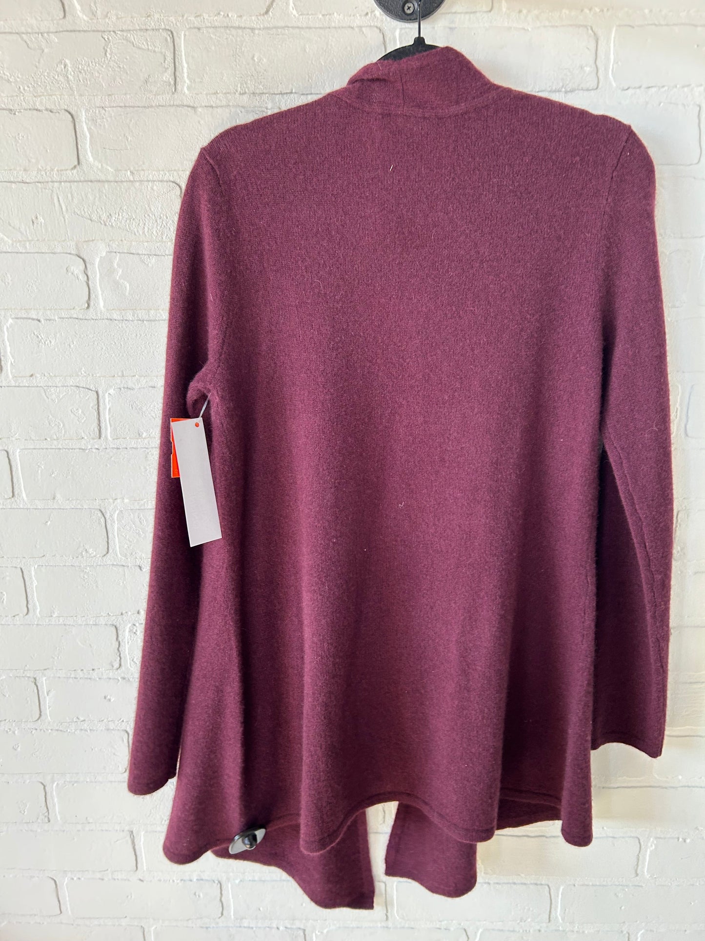 Sweater Cardigan Cashmere By 41 Hawthorn In Maroon, Size: L