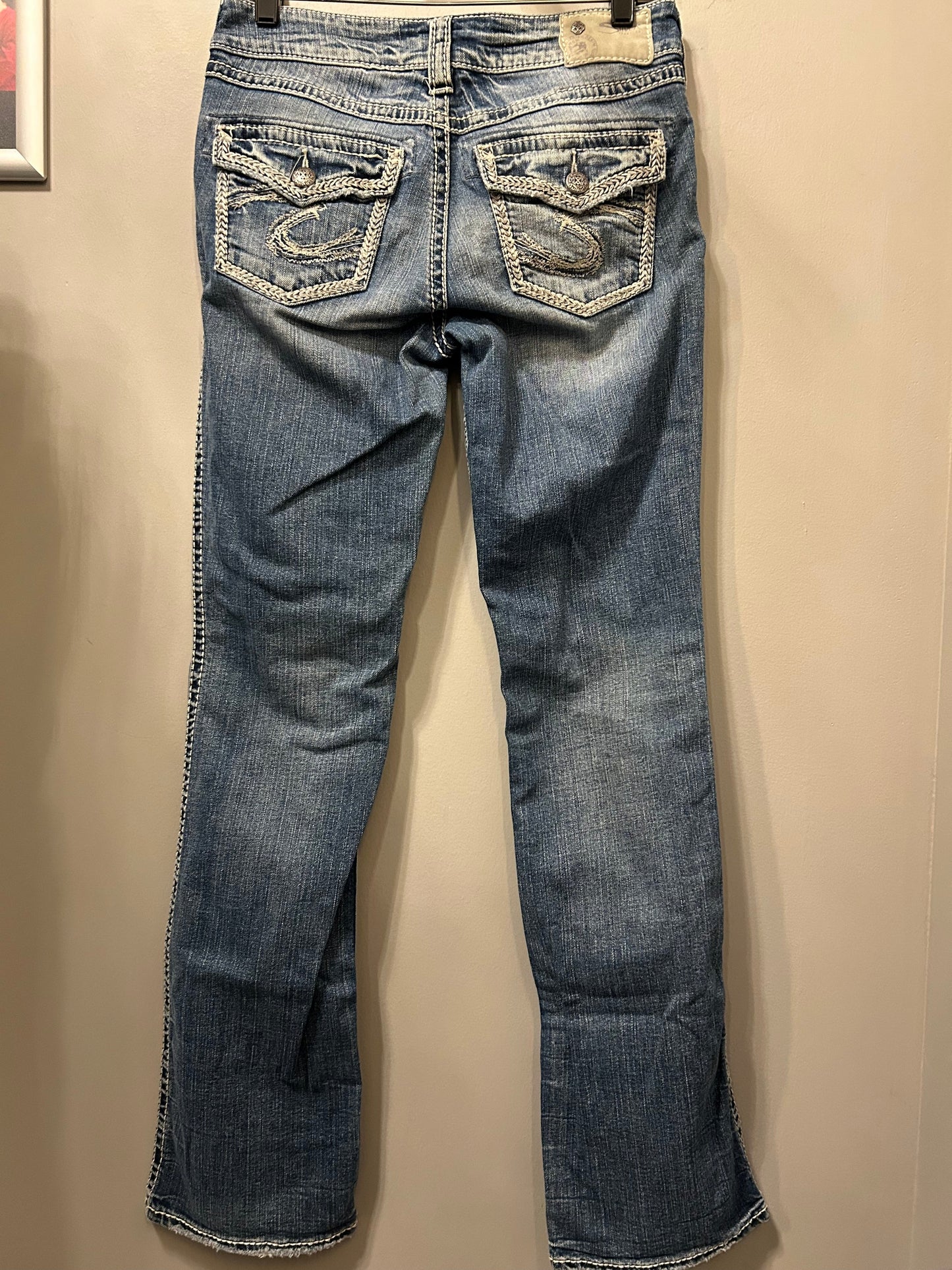 Jeans Boot Cut By Silver In Blue Denim, Size: 6