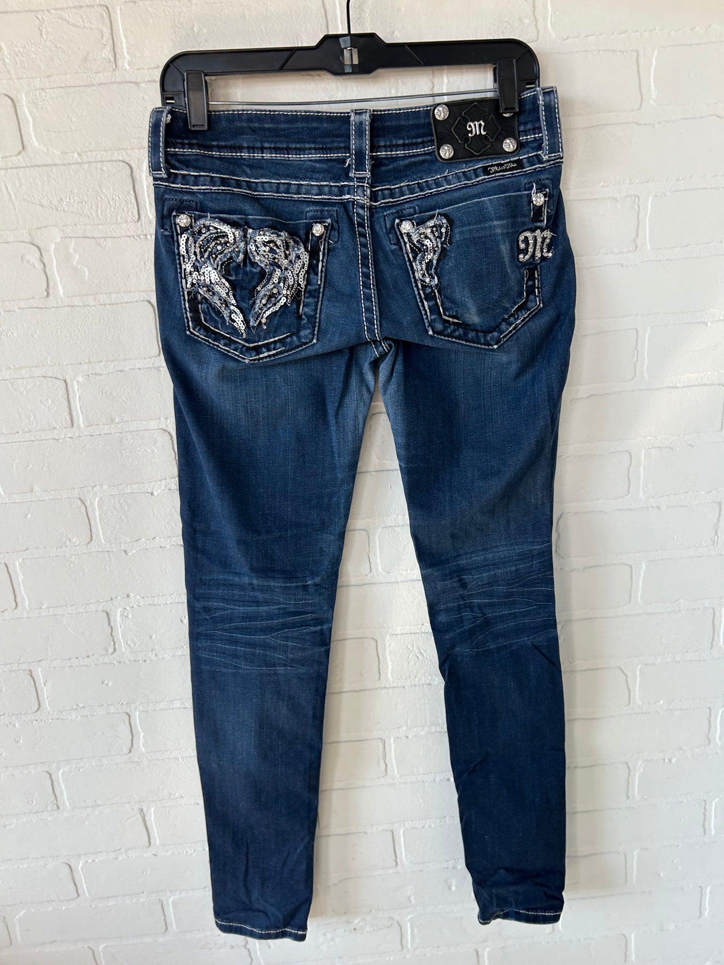 Jeans Jeggings By Miss Me In Blue Denim, Size: 4