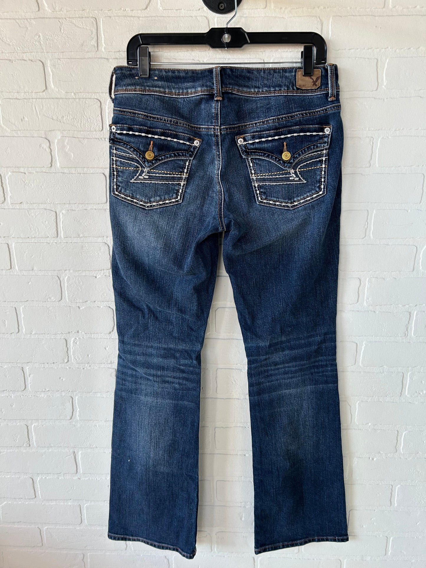 Jeans Boot Cut By American Eagle In Blue Denim, Size: 6