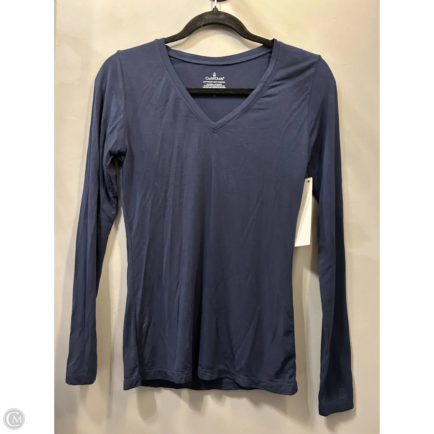 Athletic Top Long Sleeve Crewneck By Cuddl Duds In Navy, Size: S