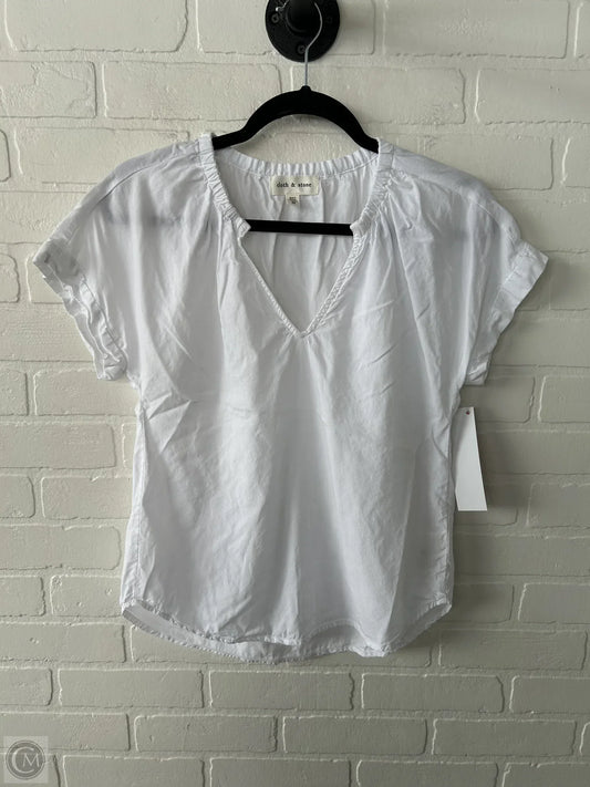 Top Short Sleeve By Cloth And Stone In White, Size: Xs