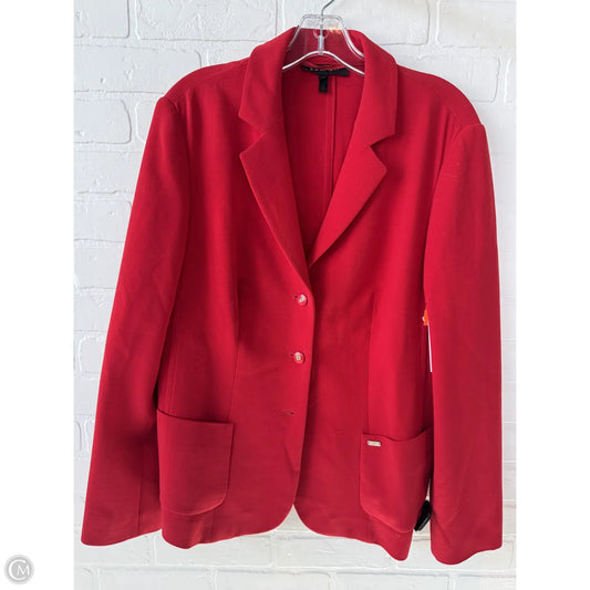 Blazer Designer By Escada In Red, Size: L