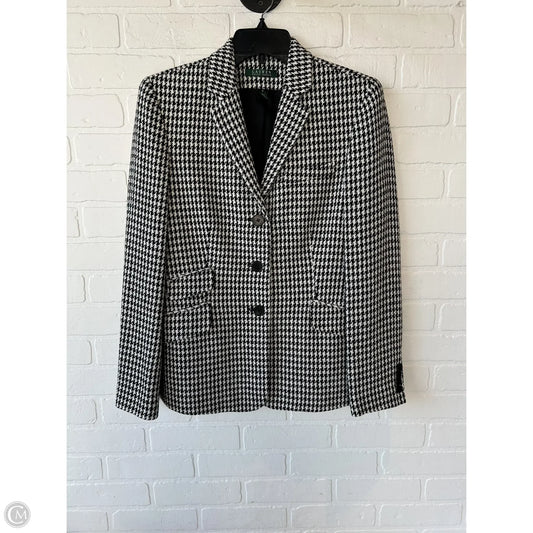 Blazer By Lauren By Ralph Lauren In Black & White, Size: M