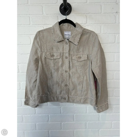 Jacket Denim By Tommy Bahama In Tan, Size: L