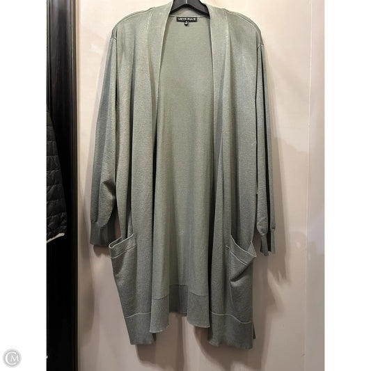 Sweater Cardigan By Clothes Mentor In Green, Size: 2x