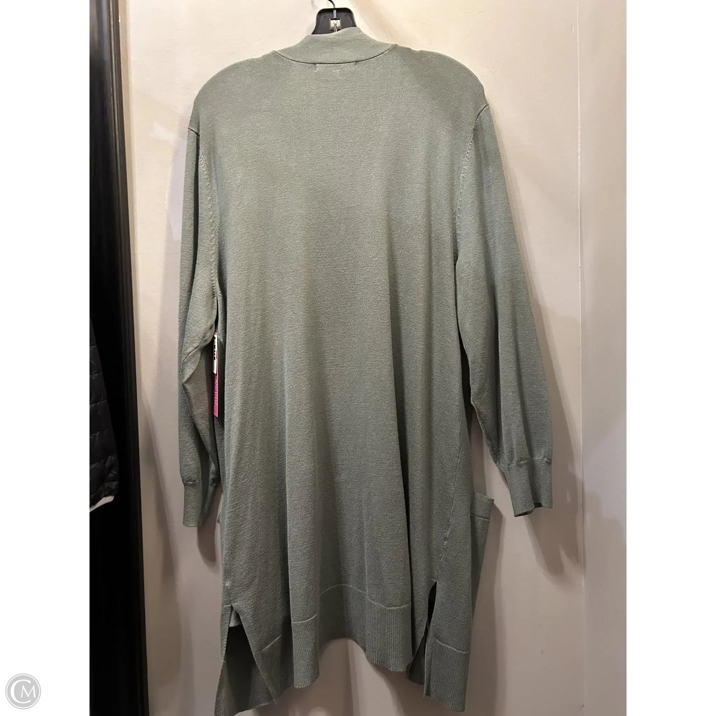 Sweater Cardigan By Clothes Mentor In Green, Size: 2x