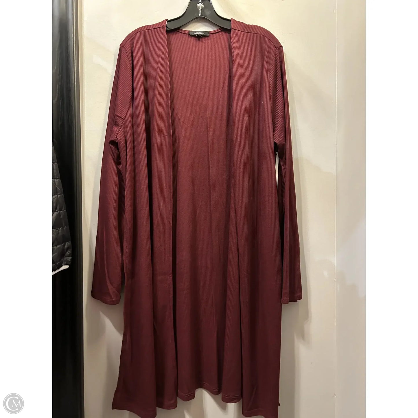 Cardigan By Ambiance Apparel In Maroon, Size: 2x