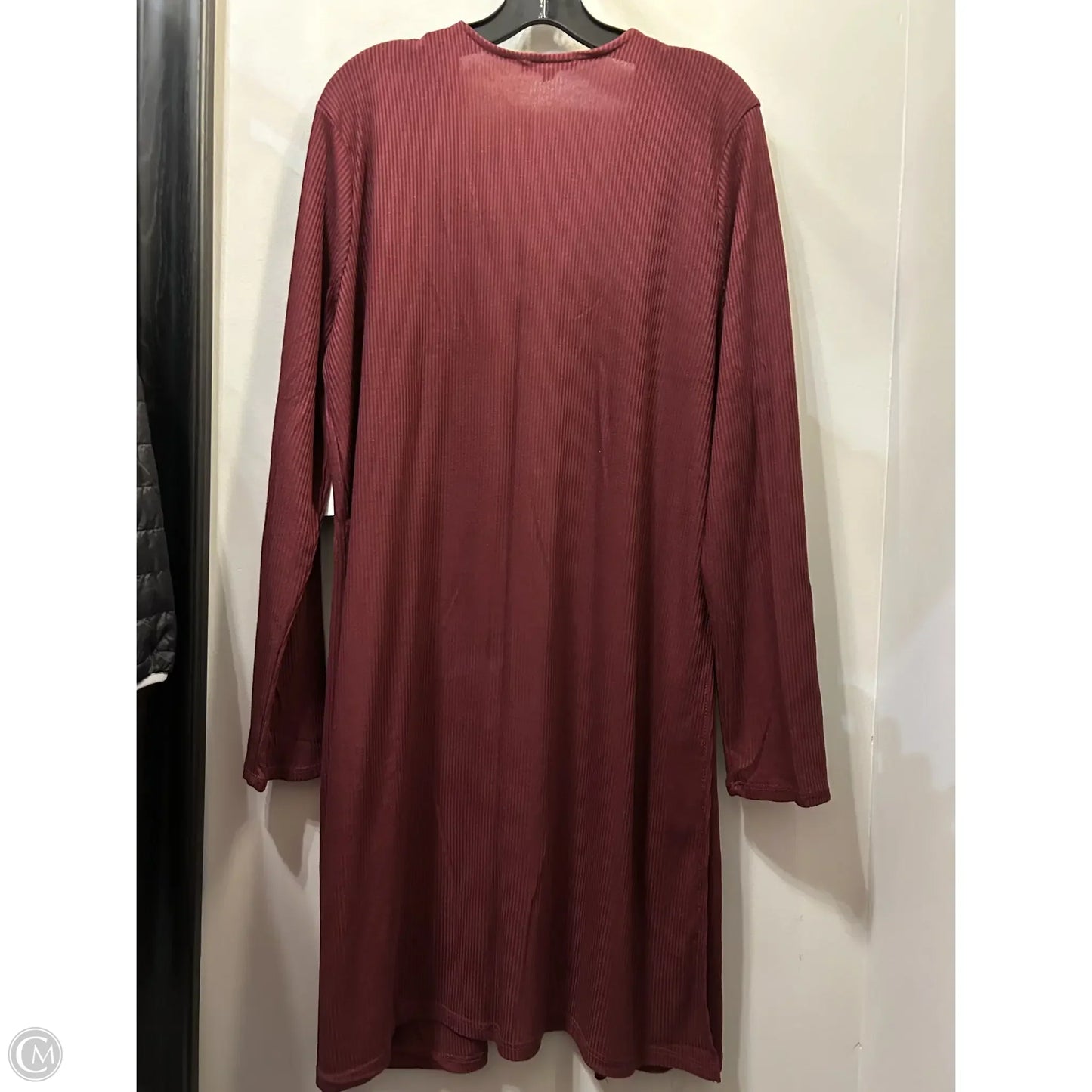 Cardigan By Ambiance Apparel In Maroon, Size: 2x