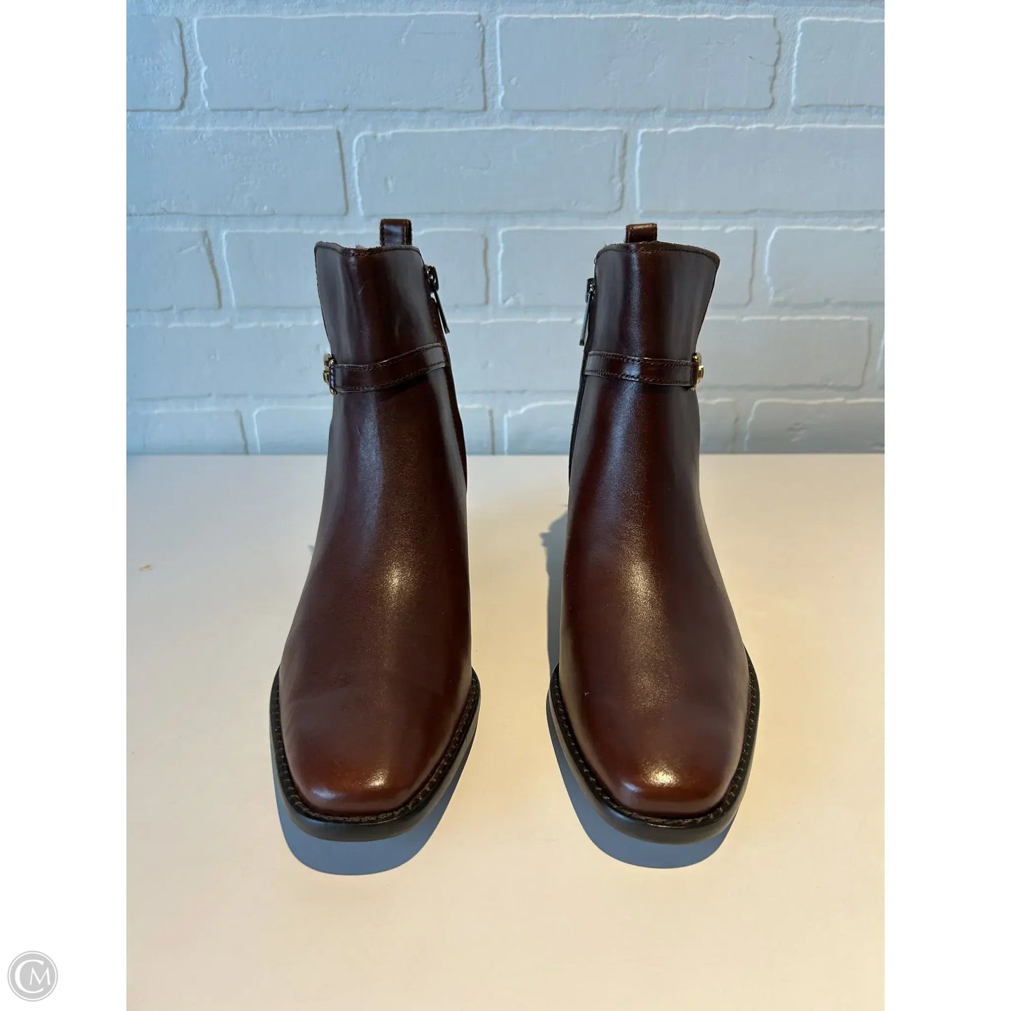 Boots Ankle Heels By Sam Edelman In Brown, Size: 7