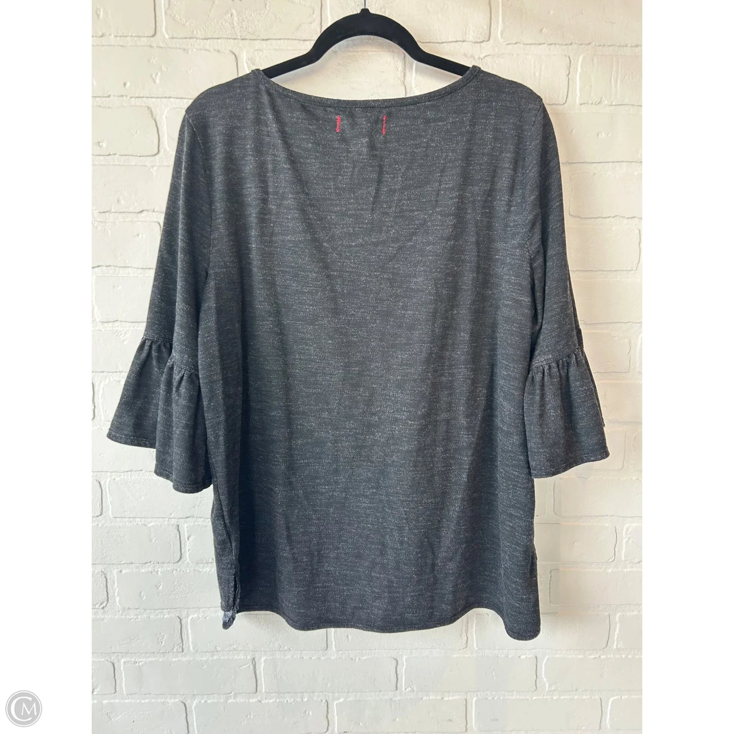 Top 3/4 Sleeve By Max Studio In Grey, Size: Xl