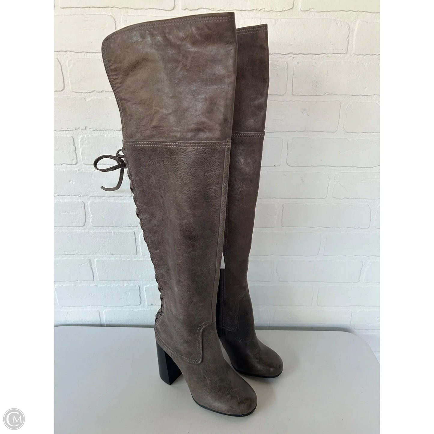 Boots Over-the-knee Heels By Vince Camuto In Brown, Size: 6