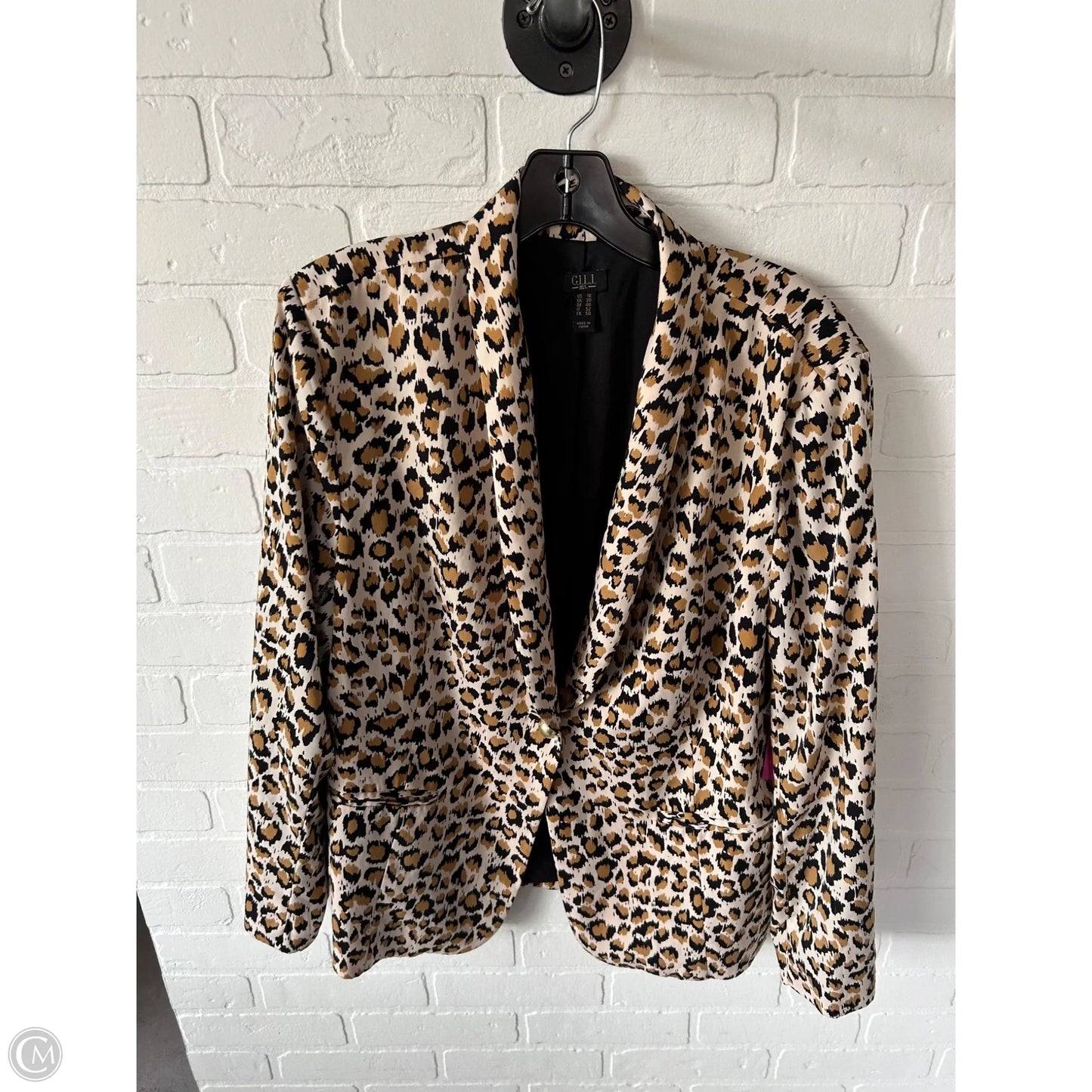 Blazer By G.i.l.i. In Animal Print, Size: Xl