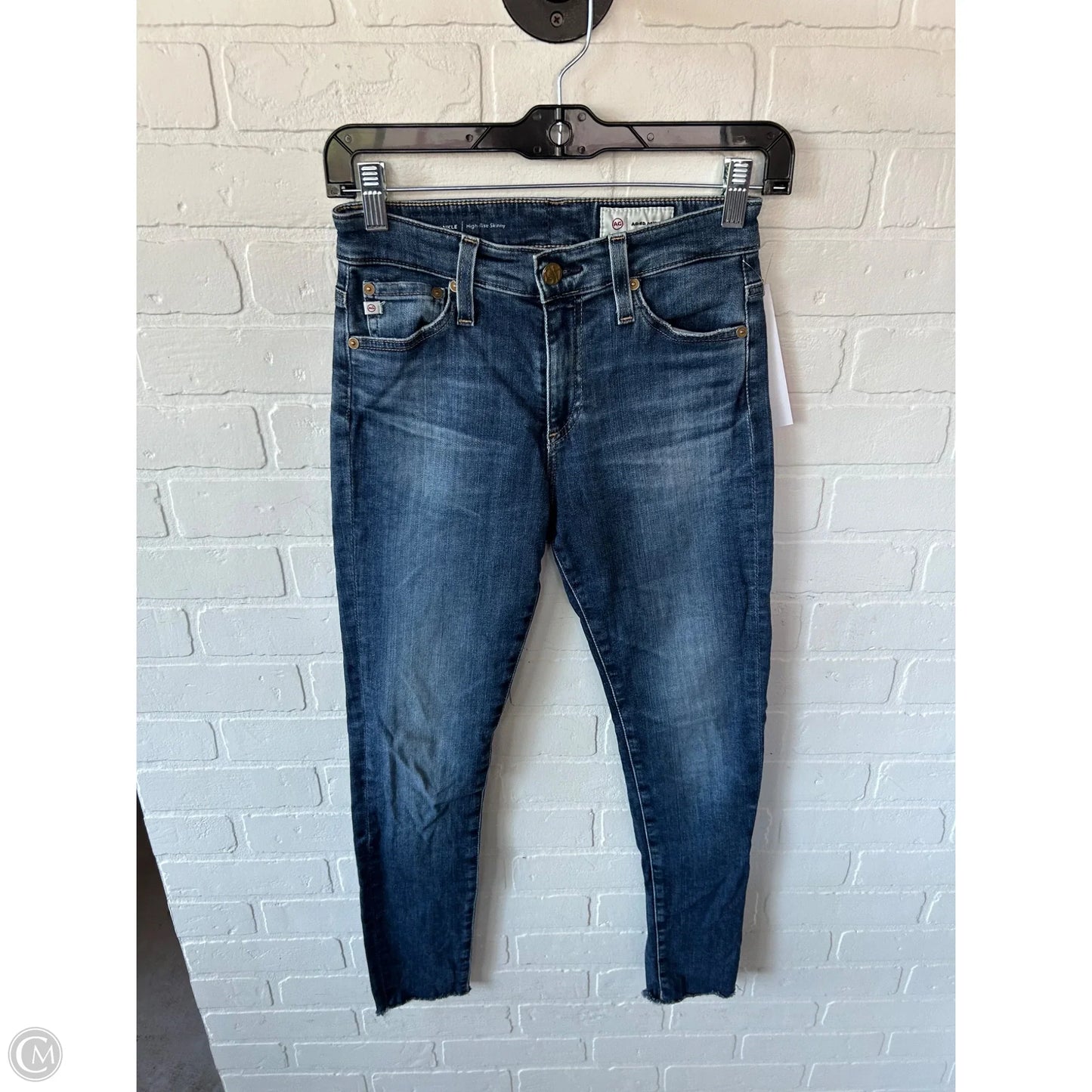 Jeans Skinny By Ag Jeans In Blue Denim, Size: 0