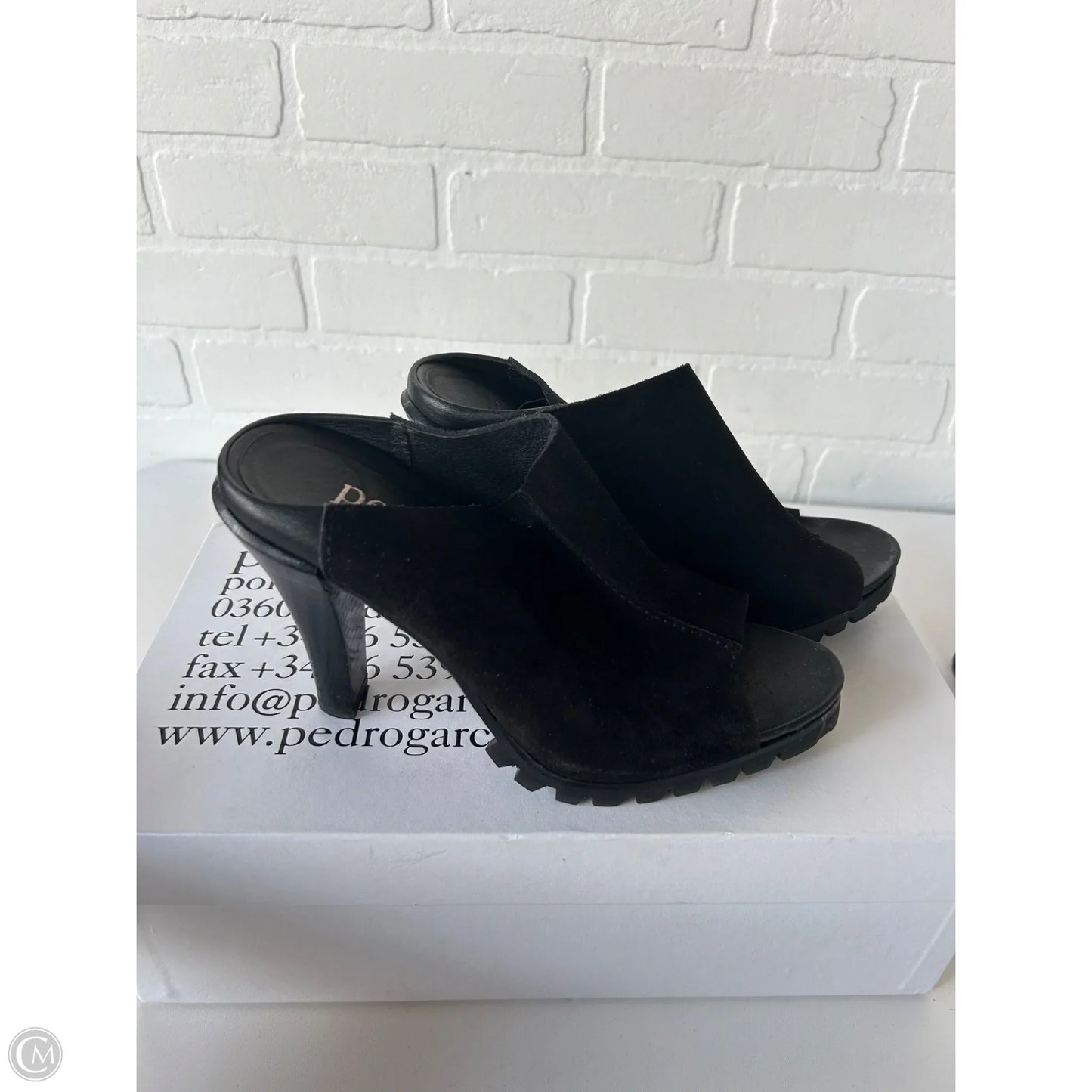 Sandals Heels Block By Cma In Black, Size: 7