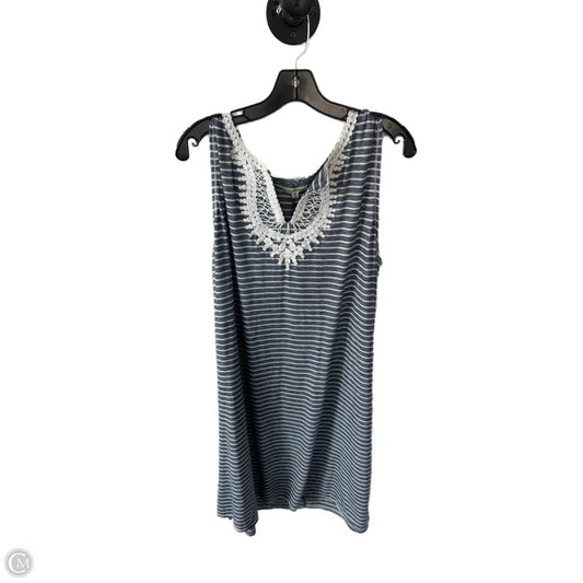 Dress Casual Midi By Max Studio In Blue & White, Size: 2x