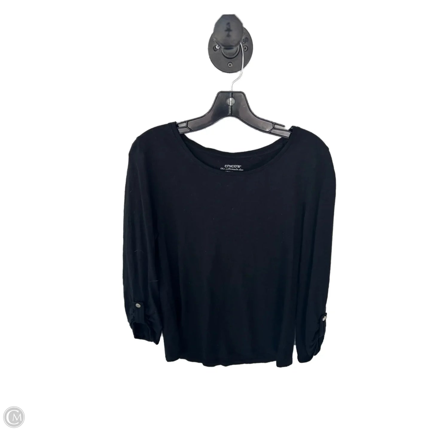 Top Long Sleeve Basic By Chicos In Black, Size: Sp