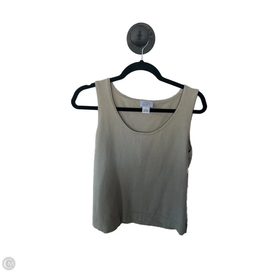 Top Sleeveless By Ann Taylor In Tan, Size: Xl