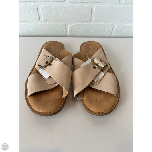 Sandals Flats By Born In Tan, Size: 10