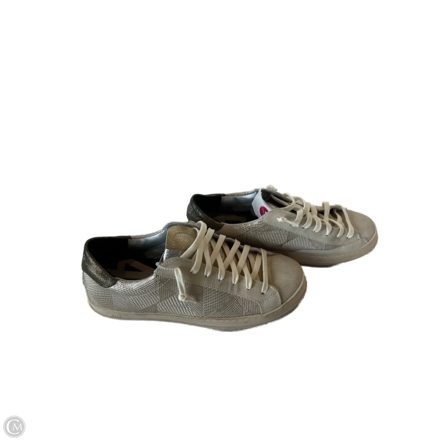 Shoes Sneakers By P448 In Gold & Grey, Size: 10.5