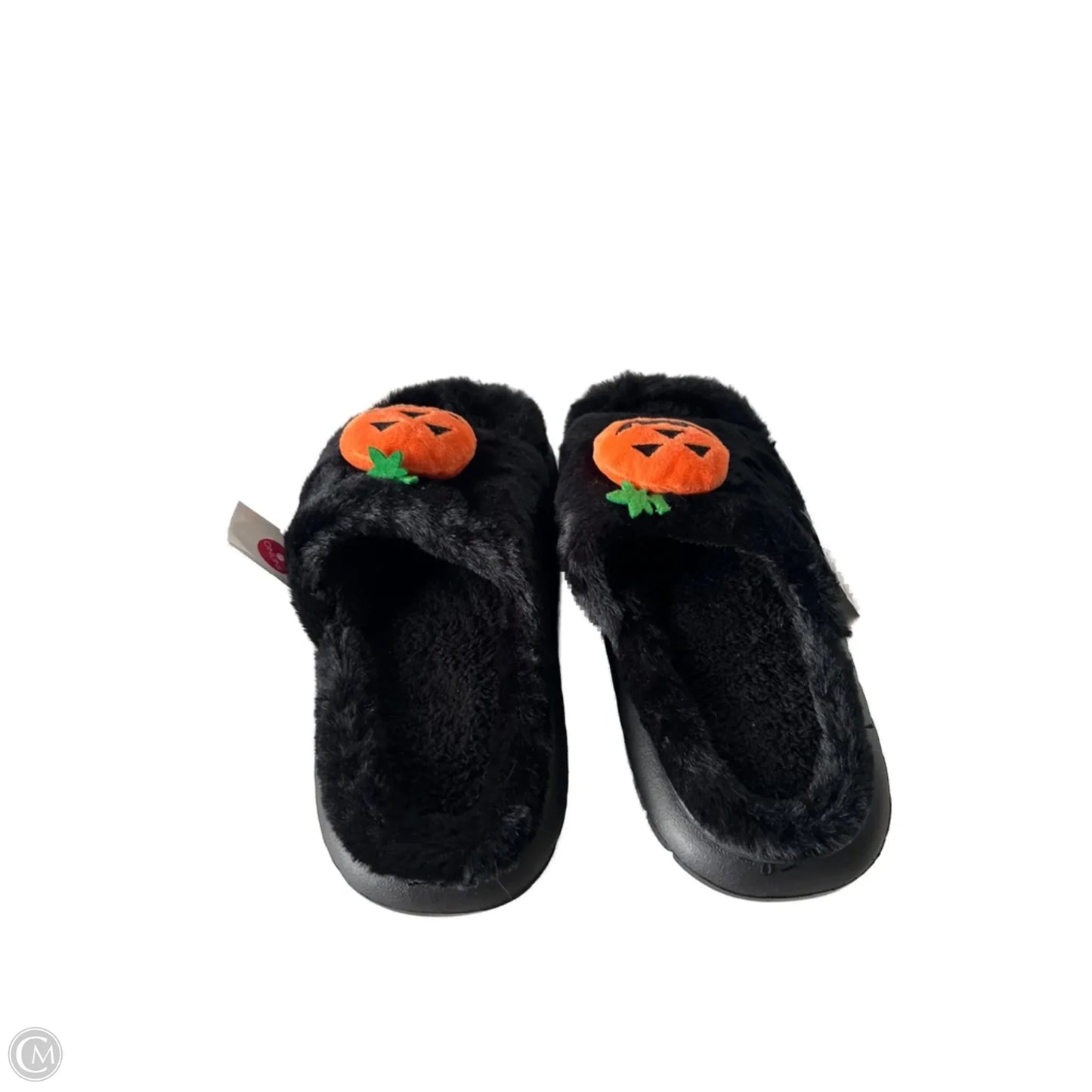 Slippers By Clothes Mentor In Black & Orange