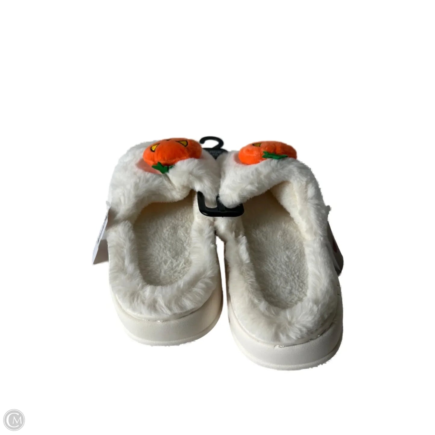 Slippers By Clothes Mentor In Orange & White