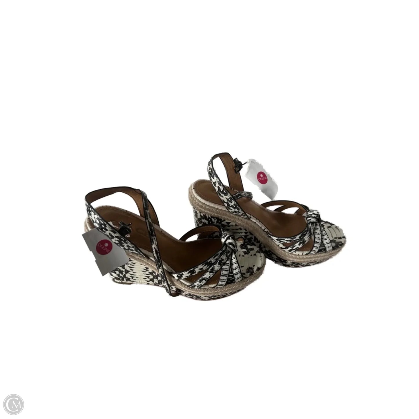 Sandals Designer By Coach In Snakeskin Print, Size: 7.5