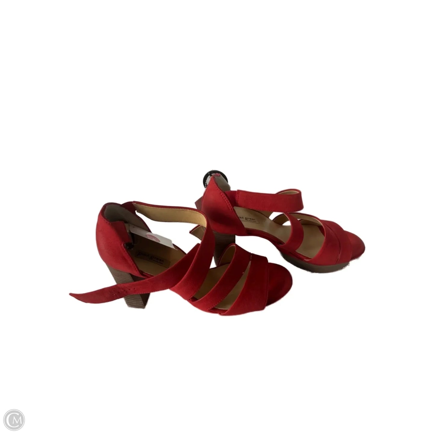 Sandals Heels Block By Paul Green In Red, Size: 7.5