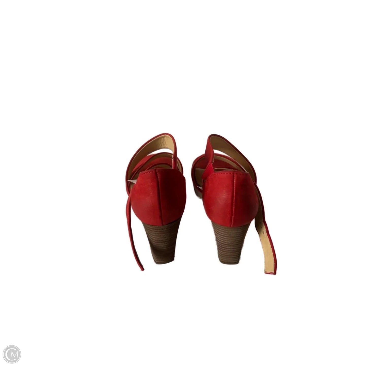 Sandals Heels Block By Paul Green In Red, Size: 7.5