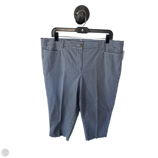 Pants Cropped By Talbots In Blue & White, Size: 16