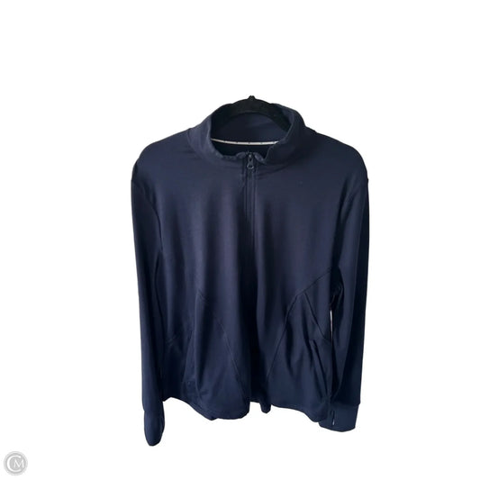 Sweatshirt Collar By Talbots In Navy, Size: Xl