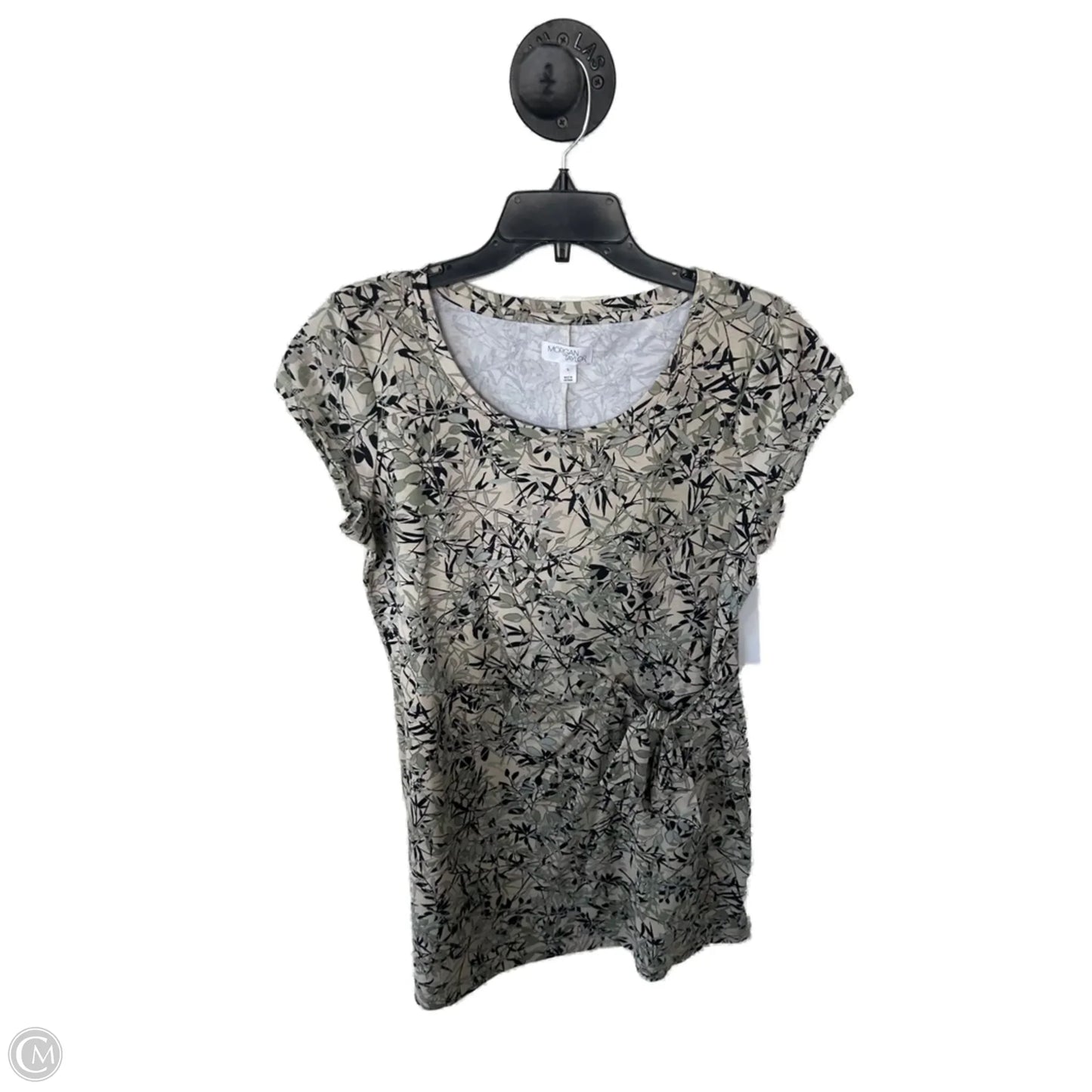 Dress Casual Short By Morgan Taylor In Green & Tan, Size: L