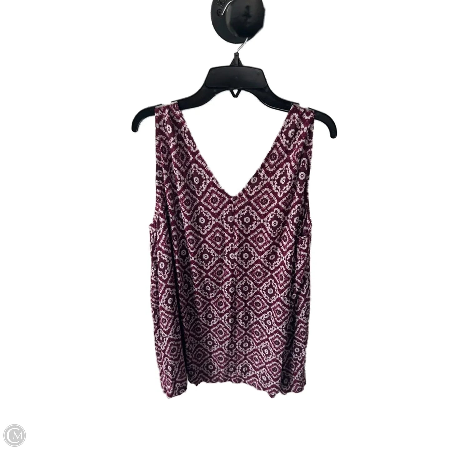 Top Sleeveless By Lane Bryant In Purple & White, Size: Xl