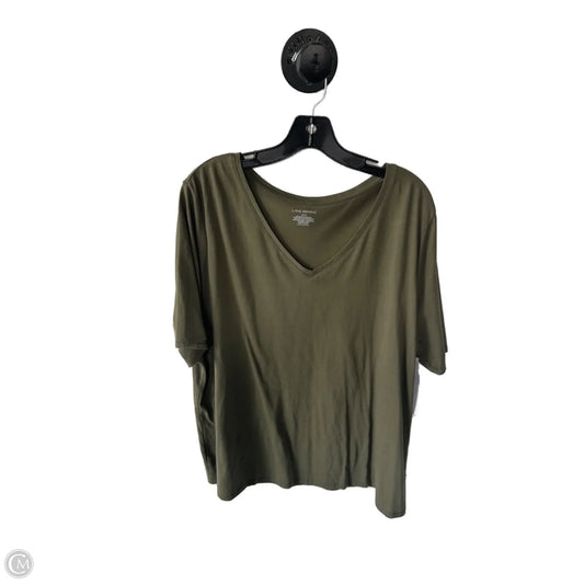 Top Short Sleeve Basic By Lane Bryant In Green, Size: 3x
