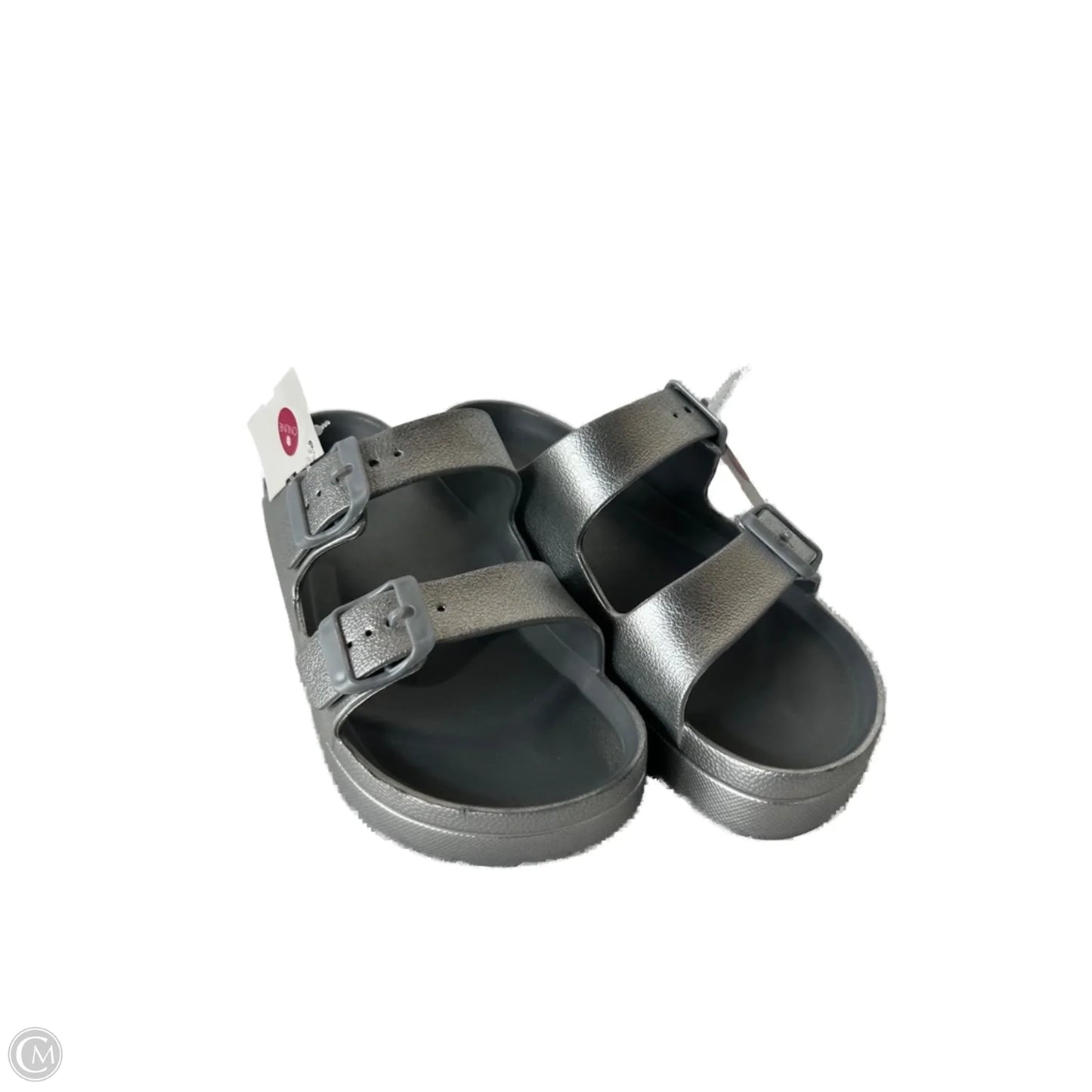 Sandals Flats By Lane Bryant In Silver, Size: 8