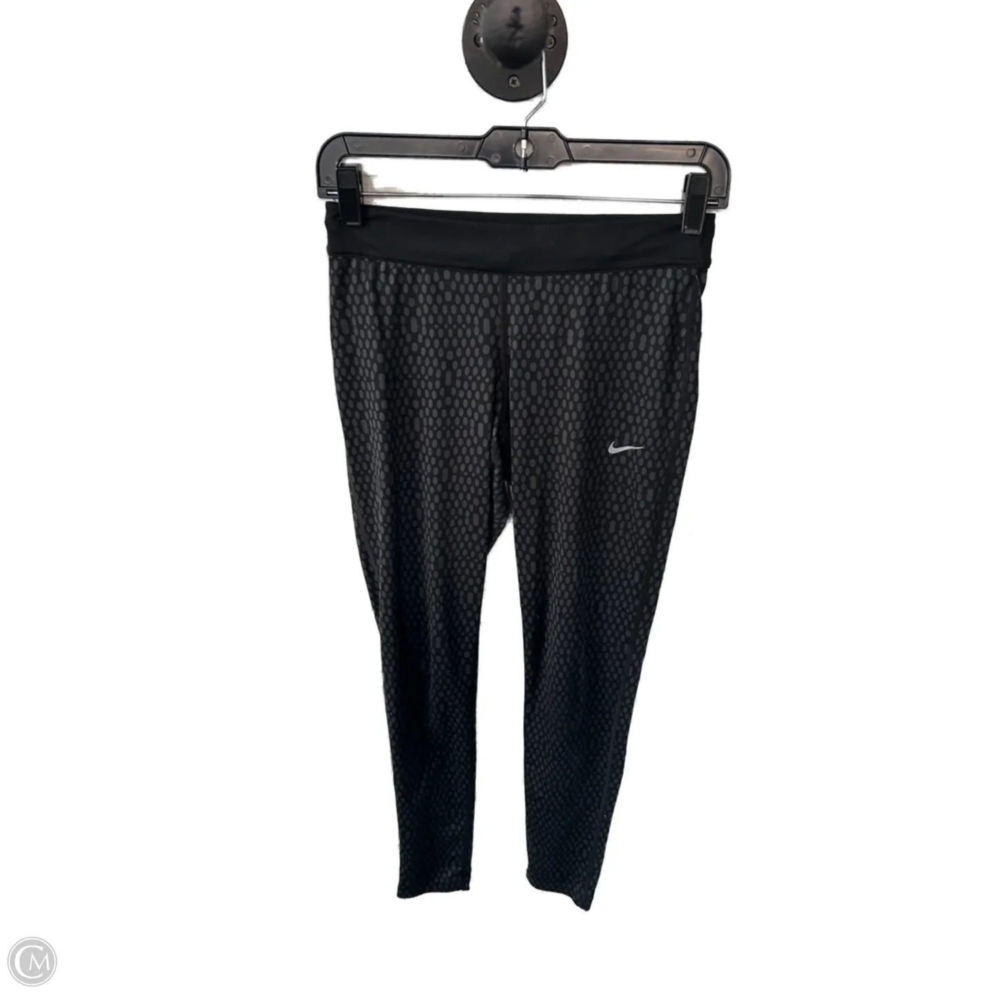Athletic Leggings By Nike In Black & Grey, Size: 6
