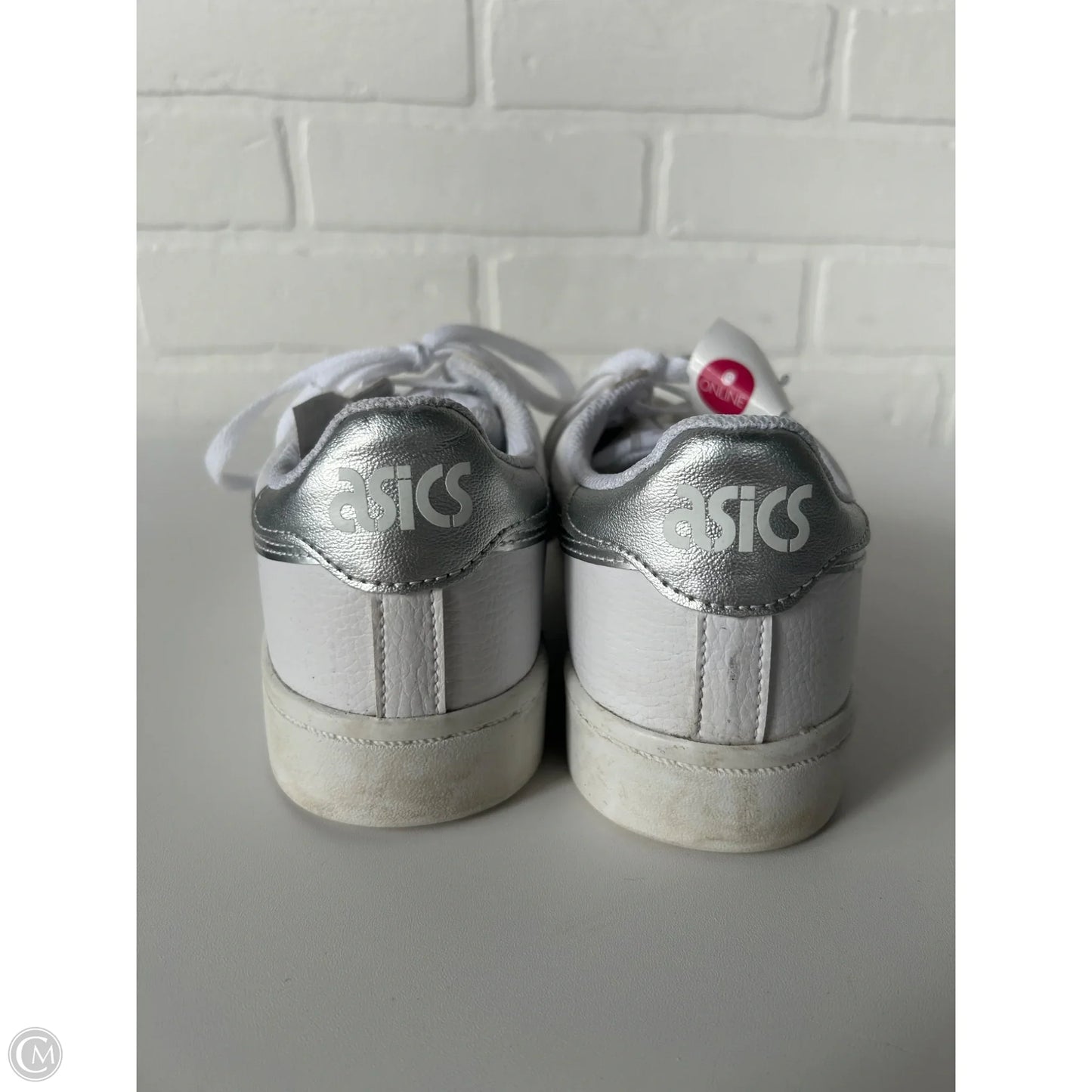 Shoes Athletic By Asics In Silver & White, Size: 7.5