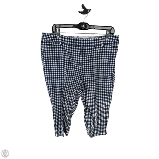 Pants Cropped By Talbots In Blue & White, Size: 14p