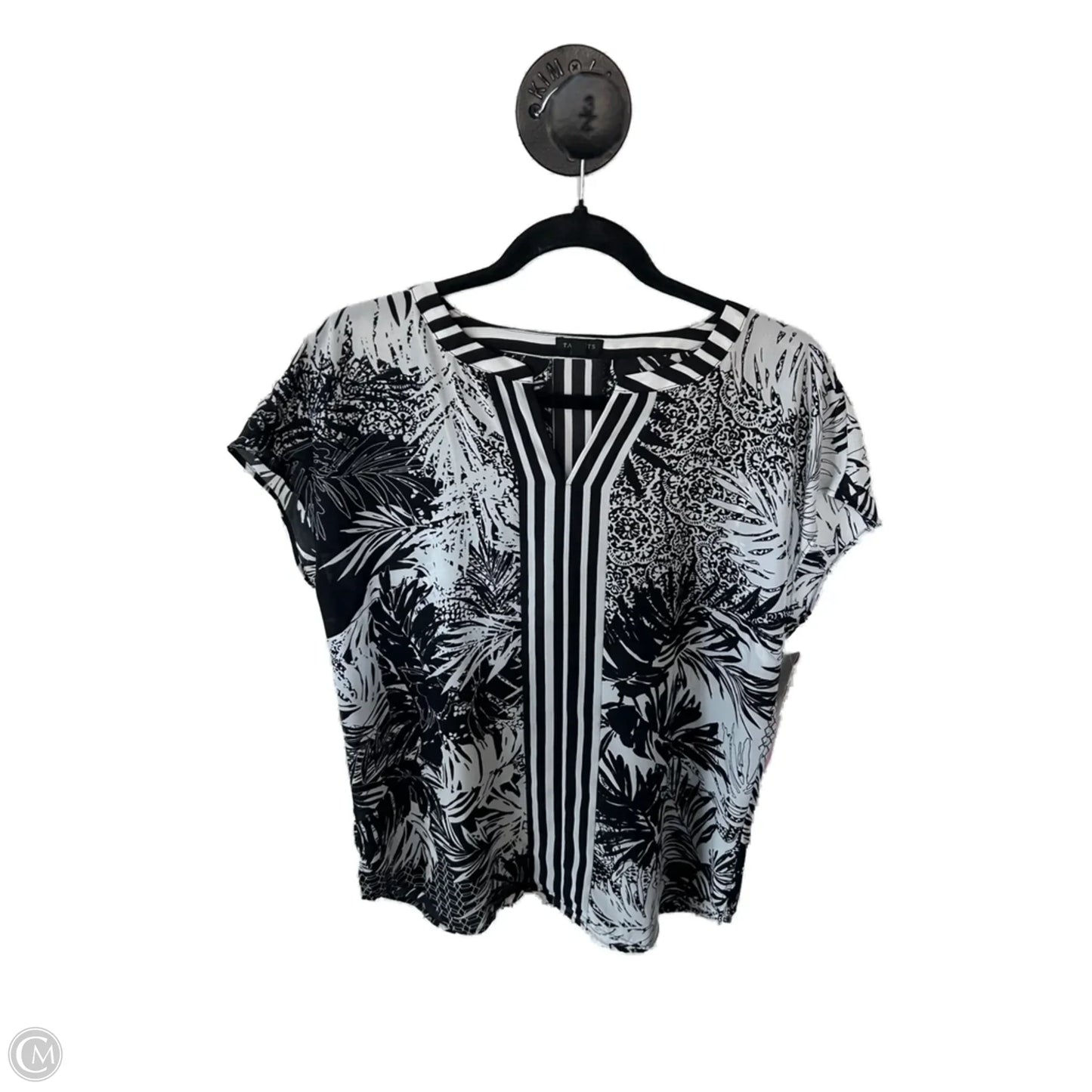 Top Sleeveless By Talbots In Black & White, Size: M