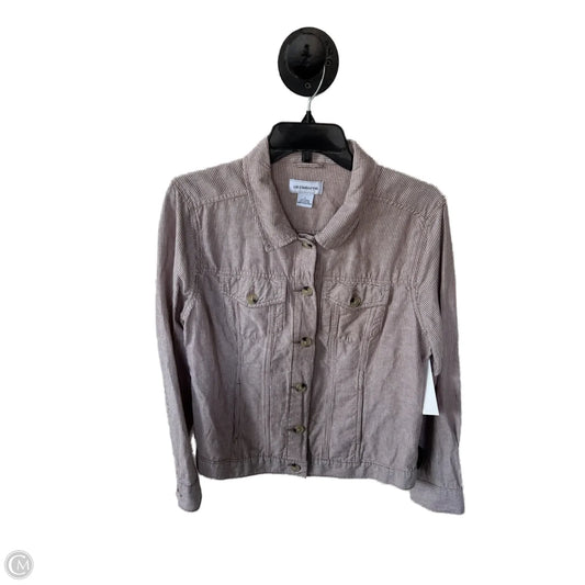 Jacket Other By Liz Claiborne In Brown & White, Size: L