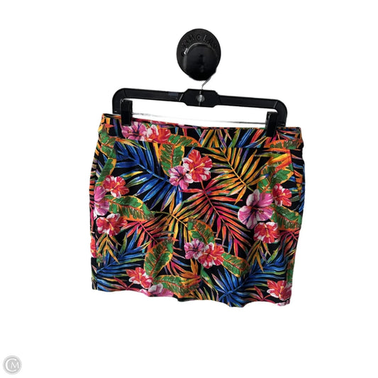 Skort By Rafaella In Black & Yellow, Size: 12