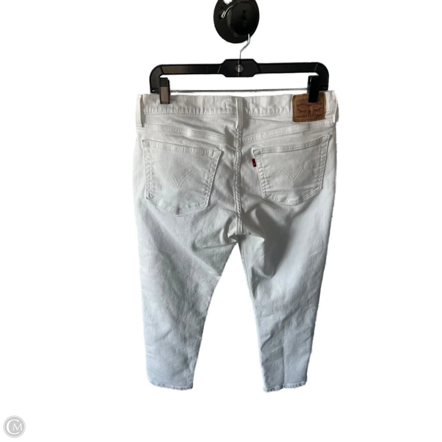 Jeans Boyfriend By Levis In White Denim, Size: 8