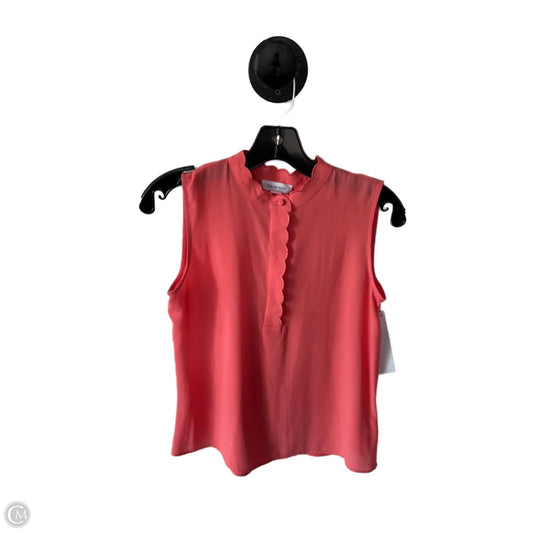 Top Sleeveless By Calvin Klein In Orange, Size: Xs
