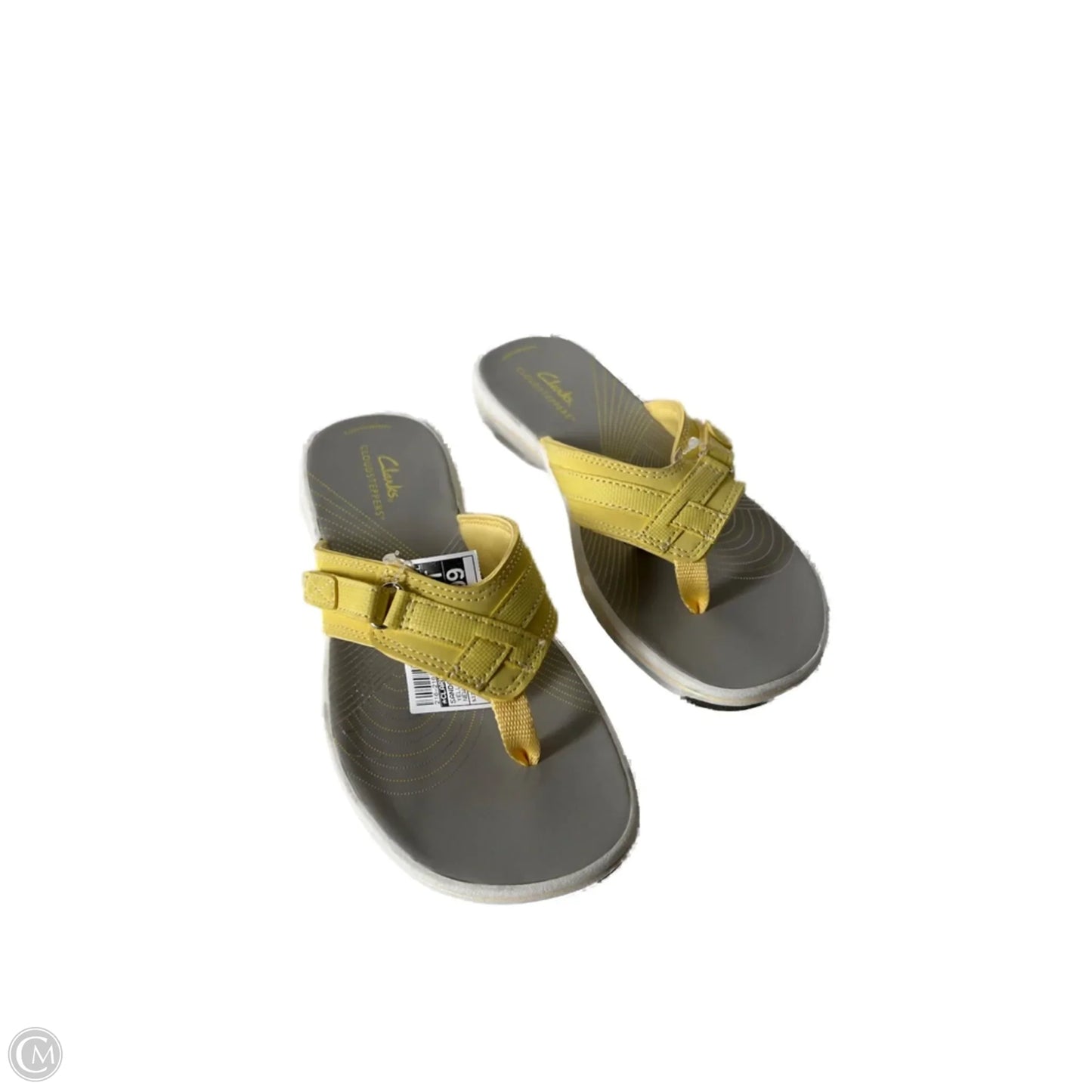 Sandals Flip Flops By Clarks In Yellow, Size: 7